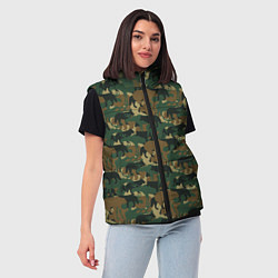 Женский жилет Звери - камуфляж, цвет: 3D-светло-серый — фото 2