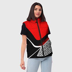 Женский жилет Геометрическая униформа - красная, цвет: 3D-светло-серый — фото 2