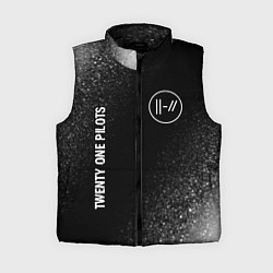 Женский жилет Twenty One Pilots glitch на темном фоне: надпись,, цвет: 3D-черный