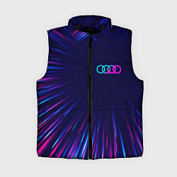Женский жилет Audi neon speed lines, цвет: 3D-черный
