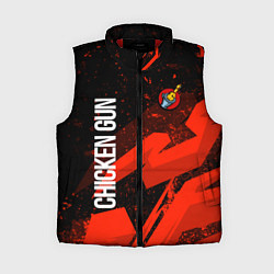 Женский жилет Чикен ган - красная абстракция