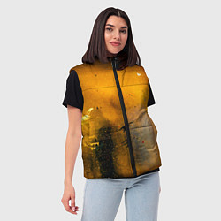 Женский жилет Оранжевые тени и краски, цвет: 3D-светло-серый — фото 2