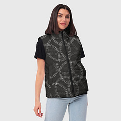 Женский жилет Круговые руны, цвет: 3D-светло-серый — фото 2