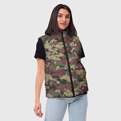 Женский жилет Красно - зеленый камуфляж, цвет: 3D-красный — фото 2