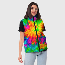 Женский жилет Тай-дай кислотные краски, цвет: 3D-светло-серый — фото 2