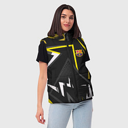 Женский жилет ФК Барселона эмблема, цвет: 3D-светло-серый — фото 2