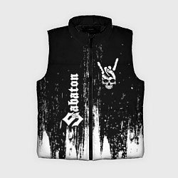 Женский жилет Sabaton и рок символ на темном фоне, цвет: 3D-черный