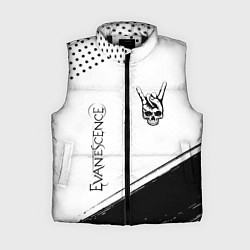 Женский жилет Evanescence и рок символ на светлом фоне, цвет: 3D-черный