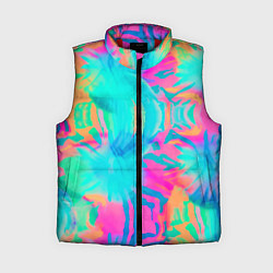 Женский жилет Кислотный тай-дай: паттерн, цвет: 3D-красный