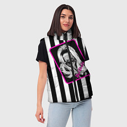 Женский жилет Барби и полосы, цвет: 3D-черный — фото 2