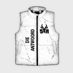 Женский жилет Die Antwoord glitch на светлом фоне: надпись, симв, цвет: 3D-черный