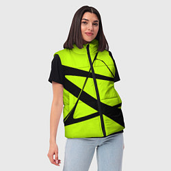 Женский жилет Звезда - лаймовый и черный - Хуф и Ся - дополнение, цвет: 3D-черный — фото 2