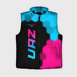 Женский жилет UAZ - neon gradient: по-вертикали, цвет: 3D-черный