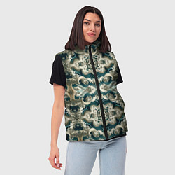 Женский жилет Облачные волны, цвет: 3D-черный — фото 2