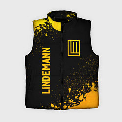 Женский жилет Lindemann - gold gradient: надпись, символ, цвет: 3D-черный