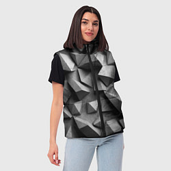 Женский жилет Белокаменный паттерн, цвет: 3D-черный — фото 2