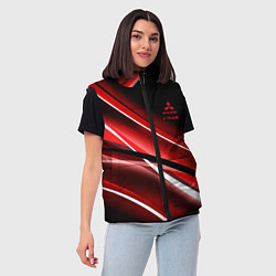 Женский жилет Mitsubishi emblem Митсубиши, цвет: 3D-светло-серый — фото 2