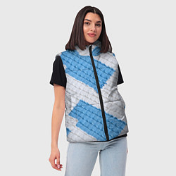 Женский жилет Вязаная текстура, цвет: 3D-черный — фото 2