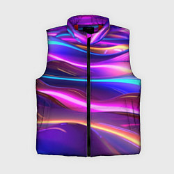 Женский жилет Неоновые волны, цвет: 3D-красный