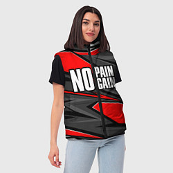 Женский жилет No pain no gain - красный, цвет: 3D-красный — фото 2