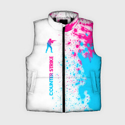 Женский жилет Counter Strike neon gradient style: по-вертикали, цвет: 3D-черный