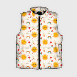 Женский жилет Летний милый паттерн, цвет: 3D-черный