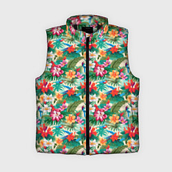 Женский жилет Яркие гавайские цветы