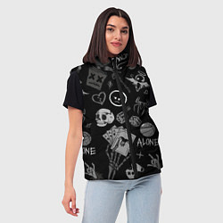 Женский жилет Sad art, цвет: 3D-красный — фото 2