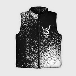 Женский жилет Joy Division и рок символ на темном фоне, цвет: 3D-черный