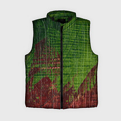 Женский жилет Зелёная и бордовая текстура