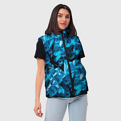 Женский жилет Кристаллическая текстура, цвет: 3D-черный — фото 2