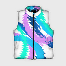 Женский жилет Абстрактный рисунок неоновых тонов, цвет: 3D-черный