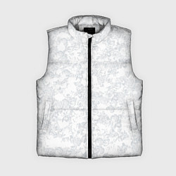 Женский жилет Цветочный принт серый, цвет: 3D-светло-серый