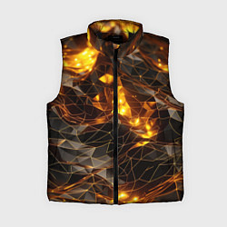 Женский жилет Золотистая текстура, цвет: 3D-черный