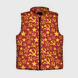 Женский жилет СССР Серп и Молот, цвет: 3D-красный