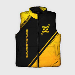 Женский жилет Darling in the FranXX - gold gradient: надпись, си, цвет: 3D-черный