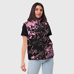 Женский жилет Блэкпинк - автографы, цвет: 3D-черный — фото 2