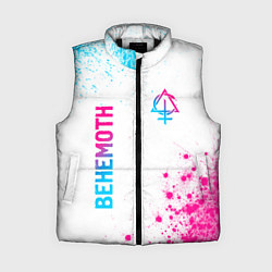 Женский жилет Behemoth neon gradient style: надпись, символ, цвет: 3D-черный