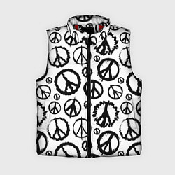 Женский жилет Many peace logo, цвет: 3D-красный