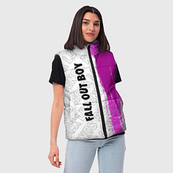 Женский жилет Fall Out Boy rock legends: по-вертикали, цвет: 3D-черный — фото 2