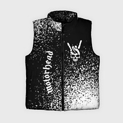 Женский жилет Motorhead и рок символ на темном фоне, цвет: 3D-черный