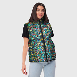Женский жилет Сказочная мозаика, цвет: 3D-черный — фото 2
