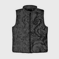 Женский жилет Black dragon - grunge, цвет: 3D-черный