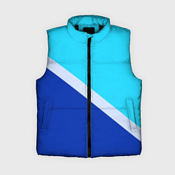Женский жилет Двуцветный голубой