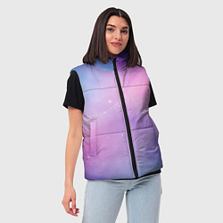Женский жилет Градиентовый космос, цвет: 3D-светло-серый — фото 2