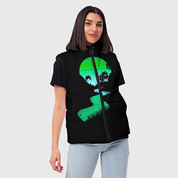 Женский жилет Неоновая речка, цвет: 3D-черный — фото 2