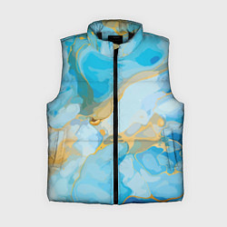 Женский жилет Лазурь с золотом, цвет: 3D-черный