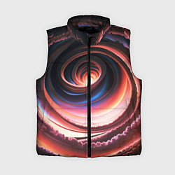 Женский жилет Вихрь из звезд и облаков, цвет: 3D-черный