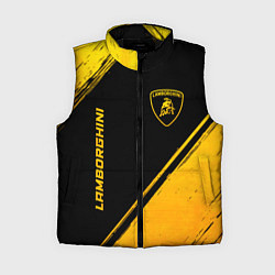 Женский жилет Lamborghini - gold gradient: надпись, символ, цвет: 3D-черный