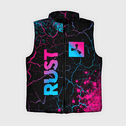 Женский жилет Rust - neon gradient: надпись, символ, цвет: 3D-черный